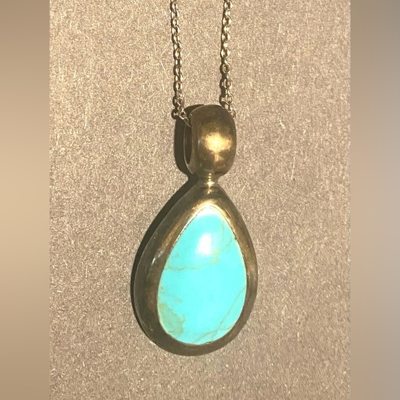 Teal Necklace and Earrings - Picture 2 of 5